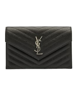 Yves Saint Laurent, Bags, Ysl Cassandre Matelass Chain Wallet In Grain De  Poudre Embossed Leather
