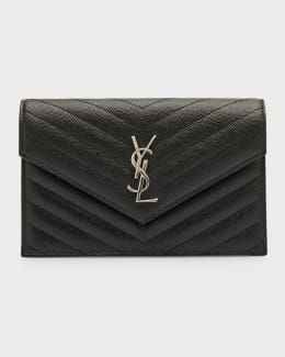 Small monogram mattelasse leather chain wallet new arrivals