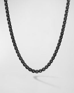 David Yurman Men's Box Chain Necklace in Titanium, 2.7mm, 26