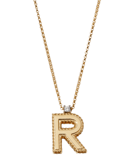 Roberto Coin Diamond Letter M Necklace 001634AWCH_M