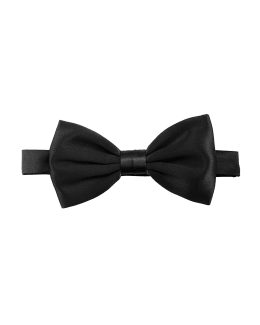 Eton Black Silk Satin Self Tied Bow Tie | Neiman Marcus
