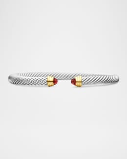 David Yurman Cable Bracelet in Silver with 18K Gold, 4mm