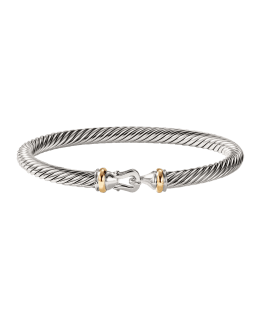 David Yurman Cable Buckle Bracelet in Silver with 18K Gold, 3mm ...