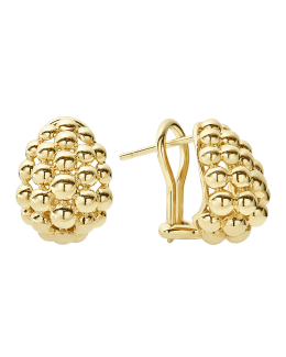 Stax Chain Link Hoop Earrings in 18K Yellow Gold with Pavé Diamonds