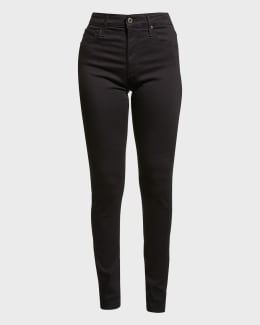 L'Agence Margot Coated High-Rise Skinny Ankle Jeans | Neiman Marcus
