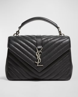 Saint Laurent Mini YSL Cube Leather Top-Handle Bag | Neiman