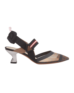 Fendi First Crystal F Heel Halter Pumps Neiman Marcus