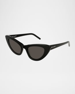 Saint Laurent Sleek Acetate Cat-Eye Sunglasses | Neiman Marcus