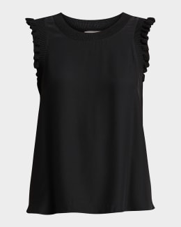 Deanna Floral High-Neck Top