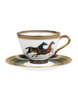 HERMES Porcelain Passifolia Tea Cup And Saucer 1265785