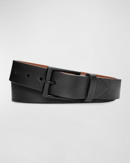 Ralph Lauren PurpleLabel カーフスキンベルト ブラック Ralph Lauren Purple Label Men's Leather RL-Logo Belt