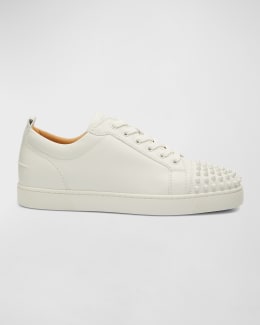 Christian Louboutin Men's Spikeboat Leather Slip-On Sneakers