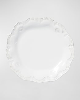 VIETRI Incanto Lace Ciotola Per Pasta/Zuppa In Terracotta – Fatta A Mano In Italia, Bianco, Lavabile In Microonde E Lavastoviglie