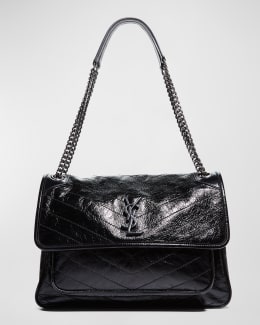Saint Laurent Suzanne Small Shoulder Bag in Strass | Neiman Saint Laurent Suzanne Small Shoulder Bag in Strass | Neiman