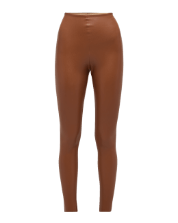 Eileen Fisher Plus Leather Front Leggings