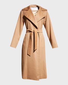 ジャケット・アウター Special GIORGIO ARMANI CAMEL Belted Coat Giorgio Armani Belted Metallic Wrap Coat | Neiman Marcus
