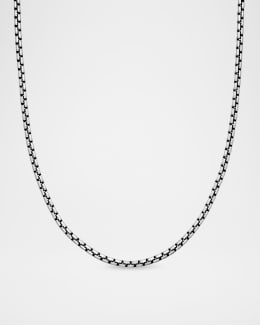 Men's Box Chain Necklace in Silver/4.8mm | Neiman Marcus