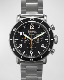 Shinola Men s Runwell Sport Chrono Leather and Titanium Watch Gift Set Neiman Marcus
