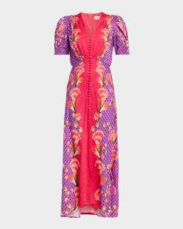 chinese dress ladies Renee Long Dress in Ornamental Citrine  SALONI