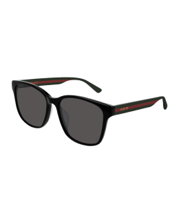 Gucci Square Acetate Sunglasses Black Neiman Marcus