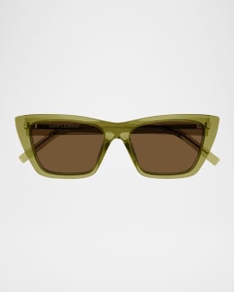 Saint Laurent 52mm Acetate Cat-Eye Sunglasses | Neiman Marcus