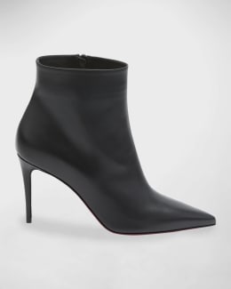 Christian Louboutin Belle Leather Red Sole Ankle Boots Neiman Marcus