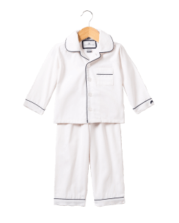 Petite Plume Kid's Classic Pajama Set w/ Contrast Piping, Size 6M-14 ...