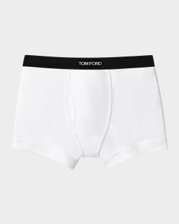 TOM FORD Men's Silk Jacquard Logo Boxers | Neiman Marcus