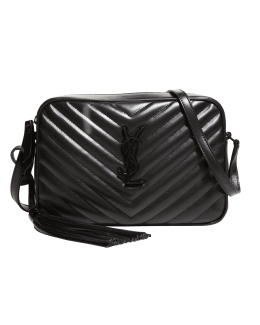 Saint Laurent Mini Lou Matelassé Camera Bag - Black - One Size