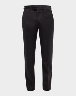 Santorelli Men's Dress Pants in Loro Piana Luxury Wool Fabric - Made in  Italy