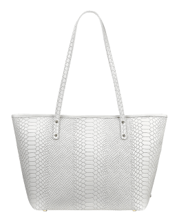 MICHAEL Michael Kors Westley Large Top Zip Chain Tote (Optic White)  Handbags - ShopStyle