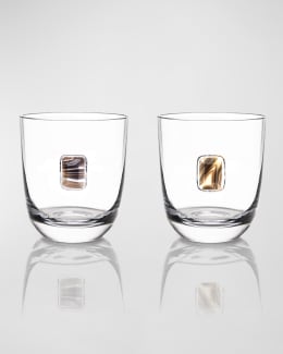 Striations Cocktail Picks in Holder, Set of 4