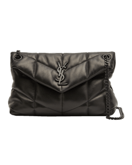 Saint Laurent Lou Puffer Small YSL Shoulder Bag in Quilted Leather