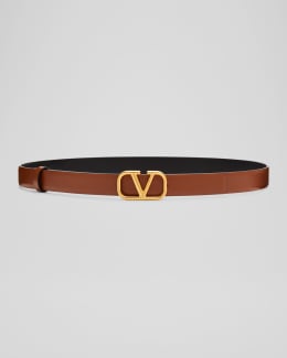 Valentino Garavani VLogo Reversible Leather Belt, 30mm