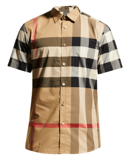 Burberry Men s Somerton Check Sport Shirt Neiman Marcus