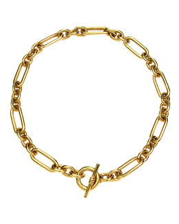 Aretha Round Link Chain Necklace Brass – INK+ALLOY, LLC
