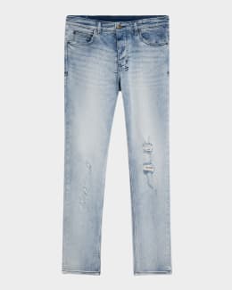 $550 Purple Brand Men's Slim-Fit Blue Distressed Denim Jeans Pants Size 36  – St. John's Institute (Hua Ming)