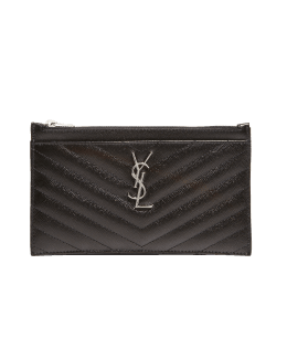 monogram matelassé leather pouch