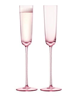 Pink Champagne Flutes (Set of 2) – Lawrence's Gift