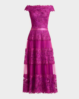 open lace back dress TADASHI SHOJI BOS22038M