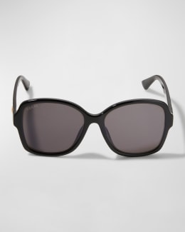 ALAIA Logo Square Acetate Sunglasses | Neiman Marcus