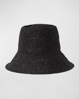 Janessa Leone Aiden Straw Cowboy Hat Black M NWT READ $298 Janessa Leone Aiden Straw Cowboy Hat in Black | Lyst main image 3
