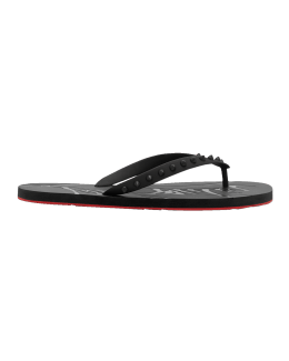 Men's Loubi Tonal Spiked Red Sole Flip Flops