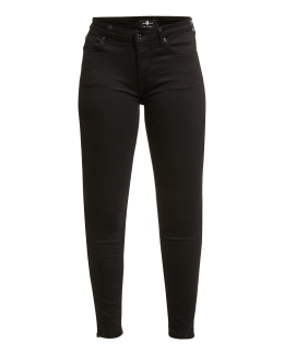 PAIGE Hoxton Ultra-Skinny Ankle Jeans, Black Shadow | Neiman Marcus