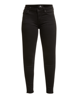 7 For All Mankind High Rise Ankle Skinny Jeans Hunter Green Size 31 main image 1