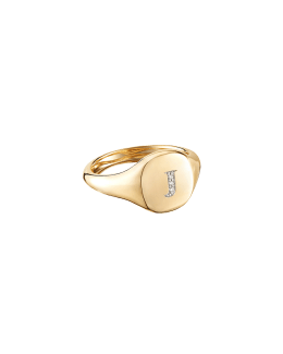 David Yurman - 18kt Yellow Gold Cable Collectibles Compass Diamond Mini Pinky Ring - Women - Diamond/18kt Gold - 3 - 88ADI