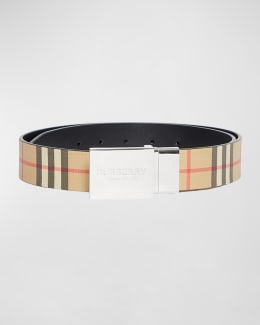 Burberry B Buckle Leather Belt - ShopStyle
