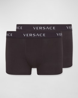 Versace Two-Pack Greca Border Long Boxer Trunks | Neiman Marcus