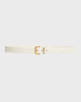Saint Laurent Motorcycle Calf Leather Belt | Neiman Marcus
