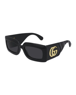 Gucci Oversized Square Sunglasses Black Neiman Marcus